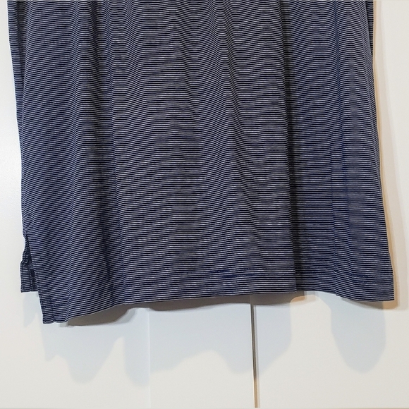 Peter Millar Golf Polo Shirt Pinstriped Navy Blue & White Sz Large 100% Cotton - Picture 12 of 12